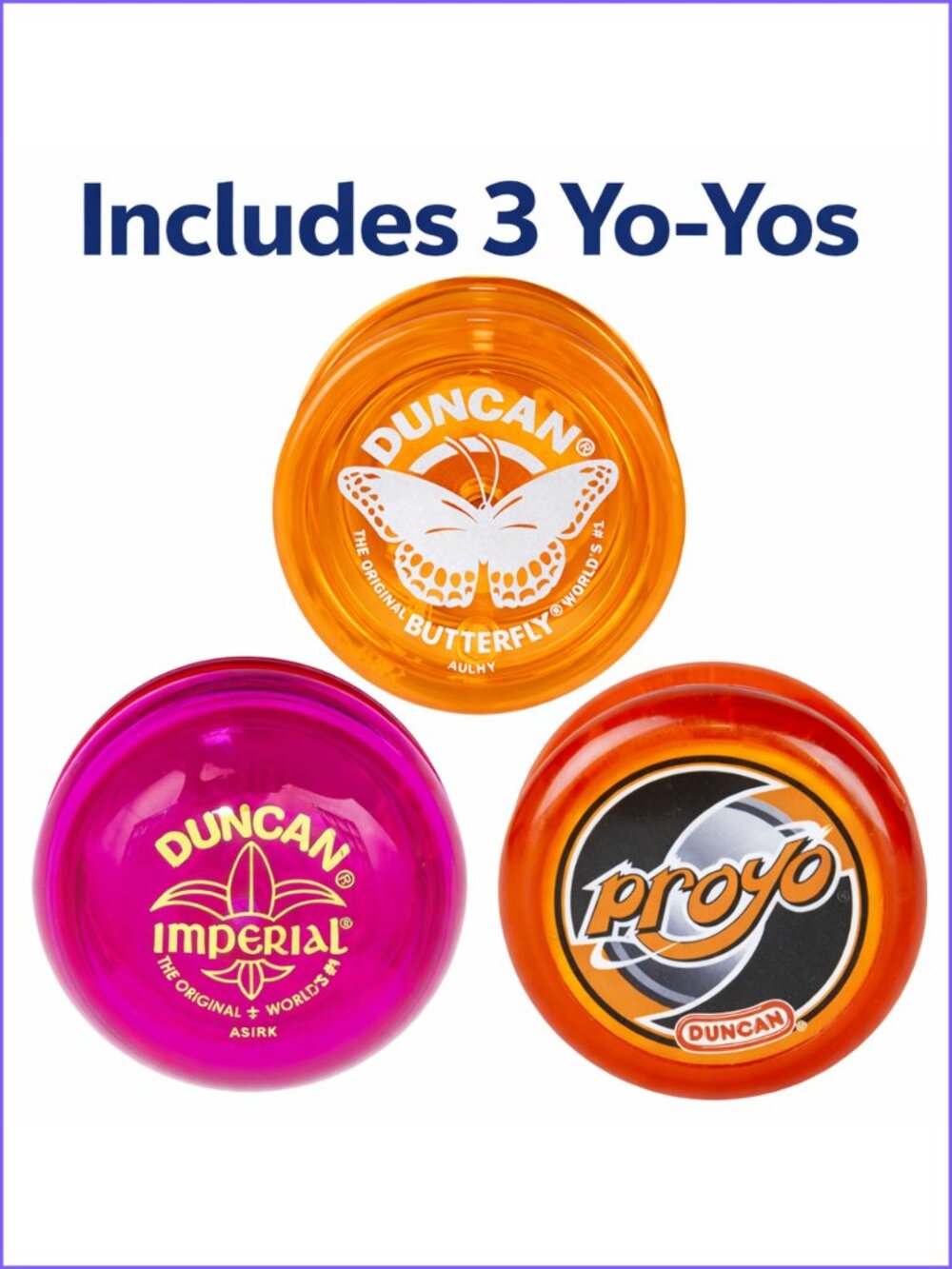 Duncan Yo-Yo Set of 3 Mixed Yo-Yos New Sealed For Age 6+